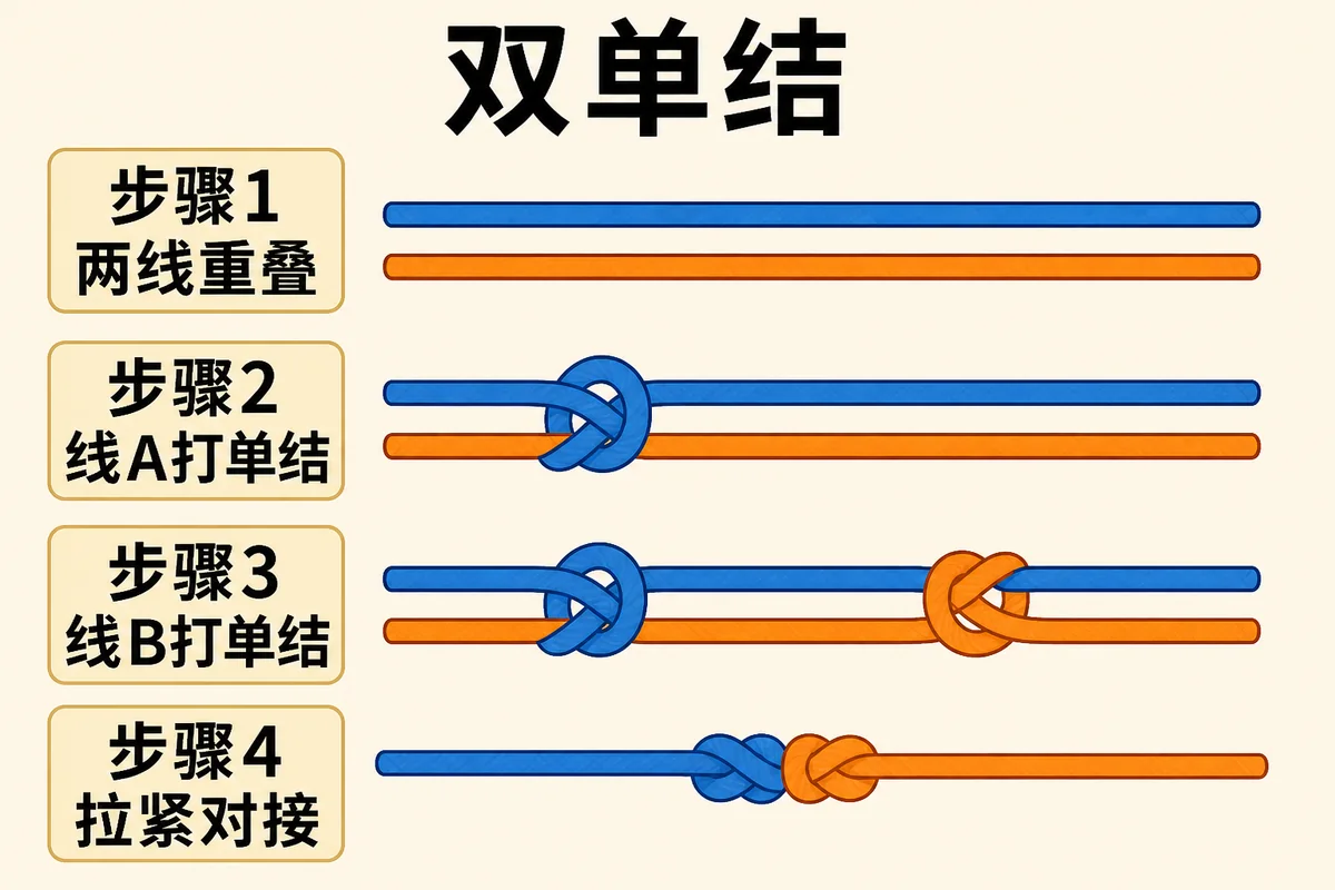 双单结：两根线对接的备选